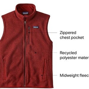 Patagonia Better Sweater Fleece Vest - Men's Large.